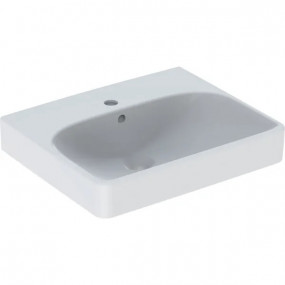 Geberit Smyle Square Umywalka kompaktowa, B50cm, H16cm, T41cm, z przelewem, z otworem na baterię