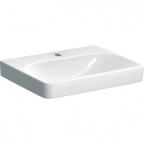 Geberit Smyle Square Umywalka, B60cm, H16.5cm, T48cm, bez przelewu, z otworem na baterię