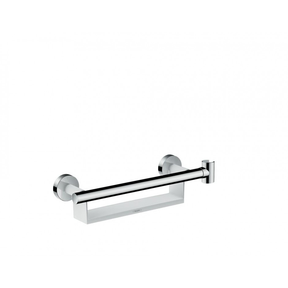 Hansgrohe Drążek Comfort z półką i uchwytem prysznicowym, biały/chrom - 689009_O1