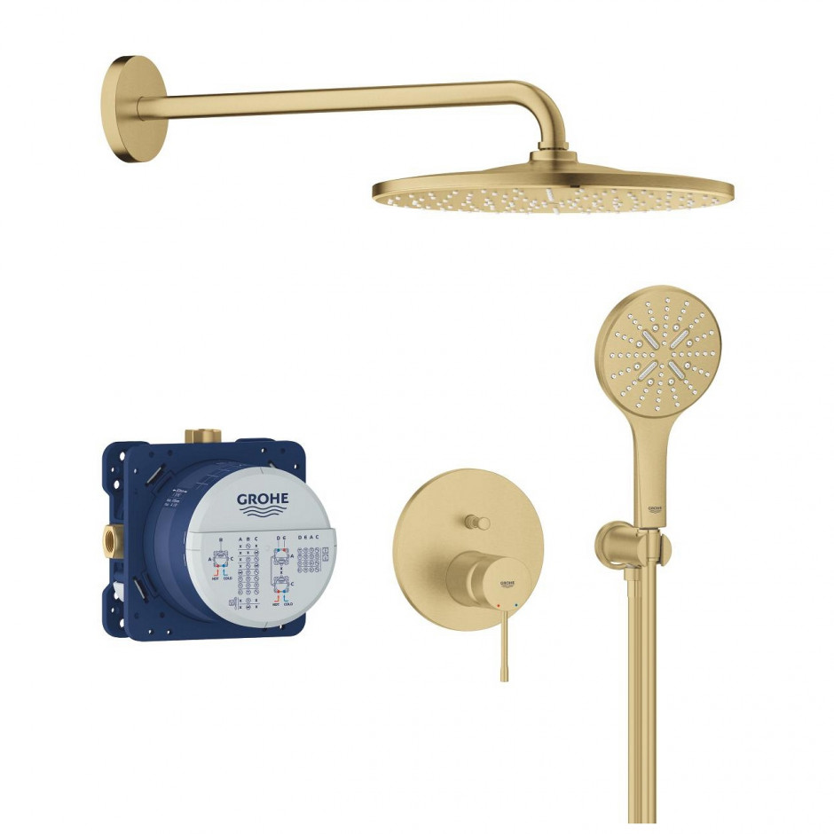 Grohe Essence zestaw podtynkowy prysznicowy 2 func deszczownica 310 brushed cool sunrise