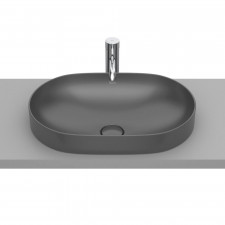 Roca Inspira Round Umywalka wpuszczana w blat owalna FINECERAMIC 55x37 cm onyks - 819539_O1